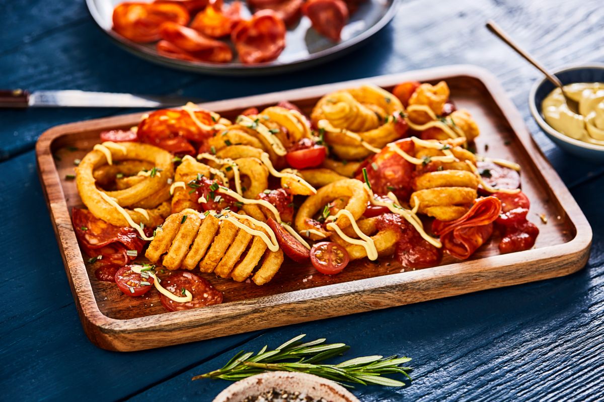 spicy tapas with twister fries