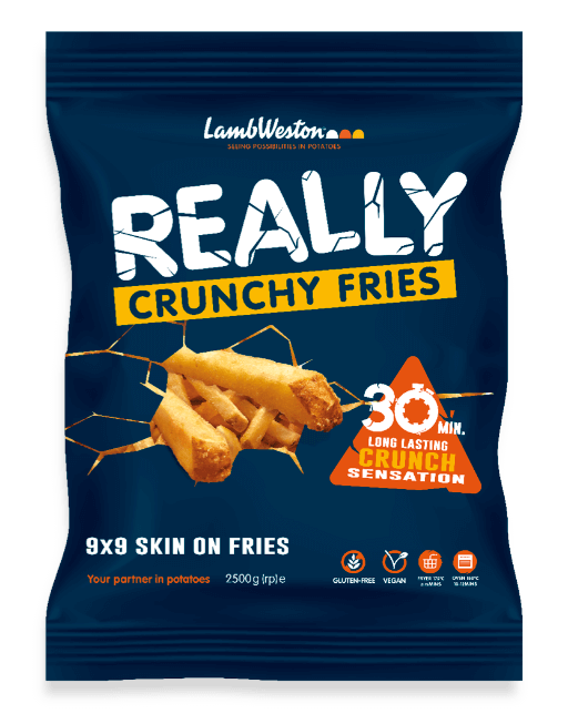 REALLY Crunchy Fries package: 9x9 Skin On Fries